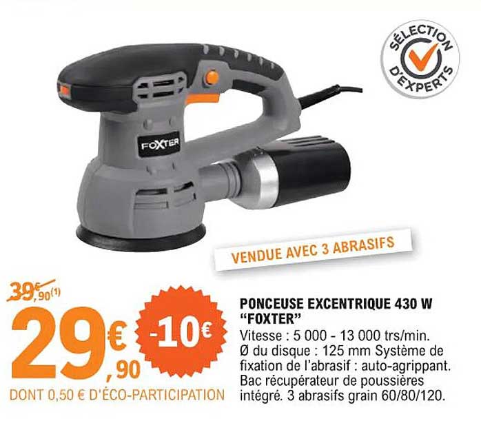 ponceuse excentrique 430 w "foxter"