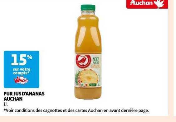 pur jus d'ananas auchan