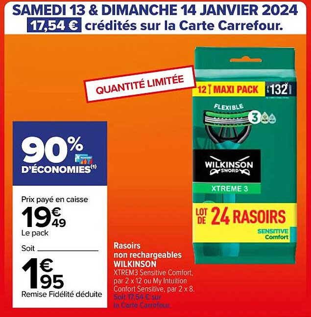 rasoirs non rechargeables wilkinson