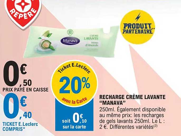 recharge crème lavante "manava"