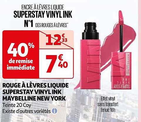 rouge à lèvres liquide superstay vinyl ink maybelline new york