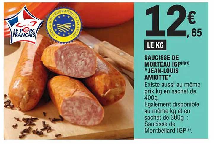 saucisse de morteau igp "jean-louis amiotte"