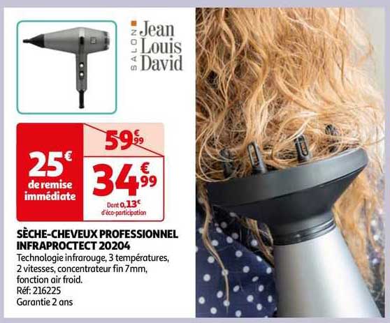 sèche-cheveux professionnel infraprotect 20204 jean louis david