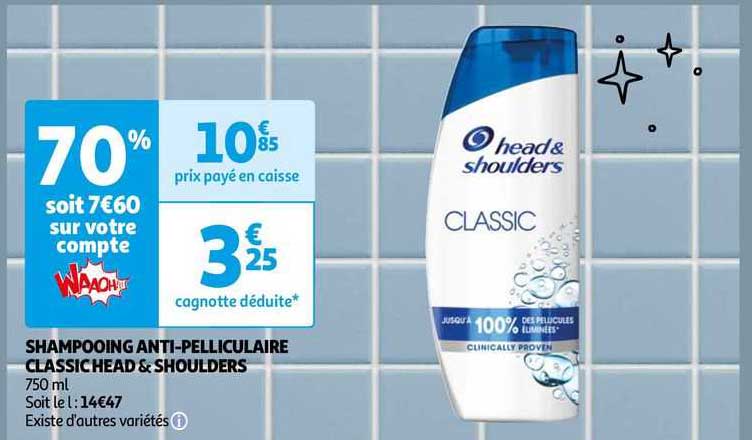 Shampooing Antipelliculaire Classic Head & Shoulders