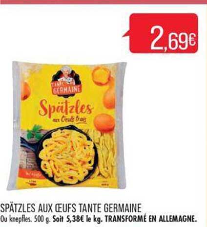 spätzles aux œufs tante germaine