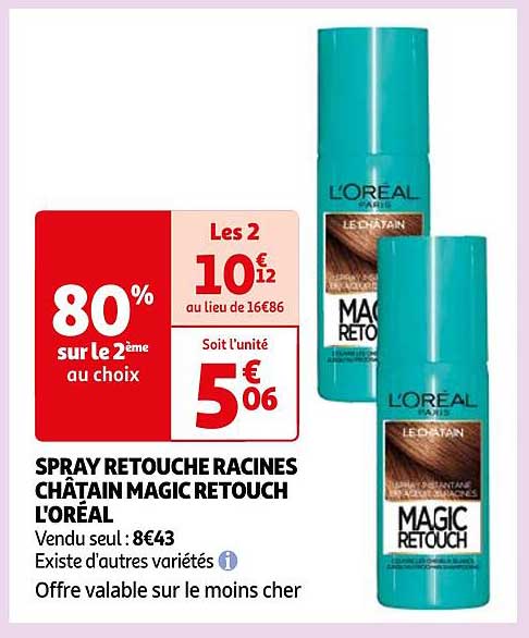 spray retouche racines châtain magic retouch l'oréal