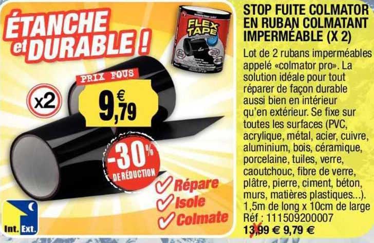 stop fuite colmator en ruban colmatant imperméable (x2)