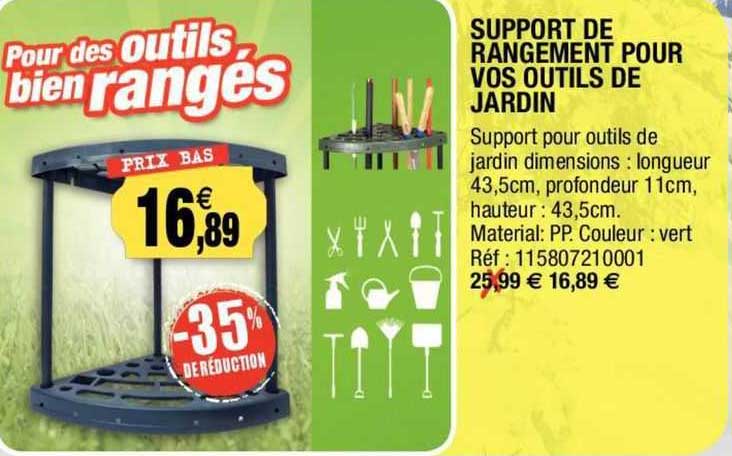 support de rangement pour vos outils de jardin