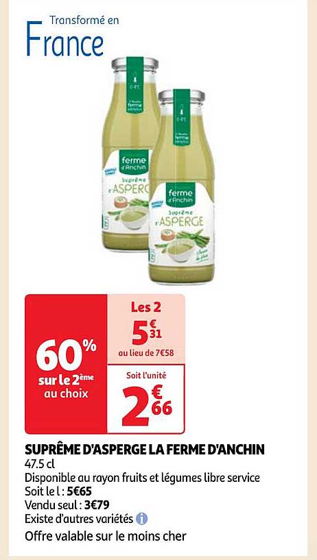 suprême d'asperge la ferme d'anchin