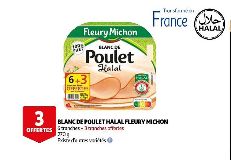 Blanc De Poulet Halal Fleury Michon