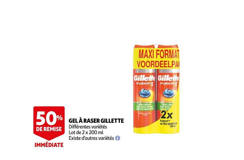 gel à raser gillette