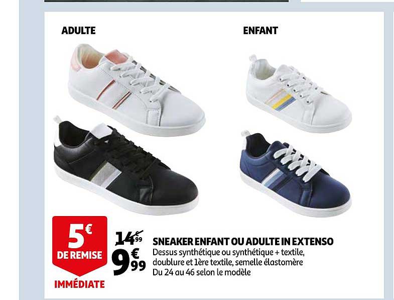 sneaker enfant ou adulte in extenso
