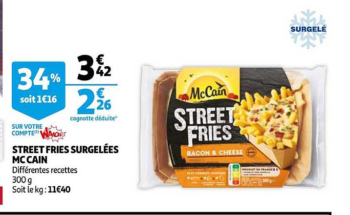 street fries surgelées mc cain