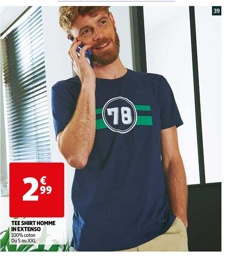 tee shirt homme in extenso