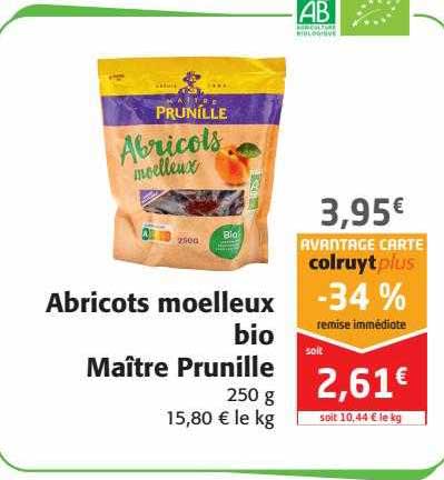 abricots moelleux bio maître prunille