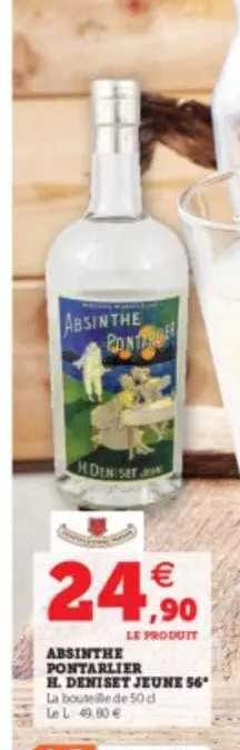 absinthe pontarlier h. deniset jeune 56°