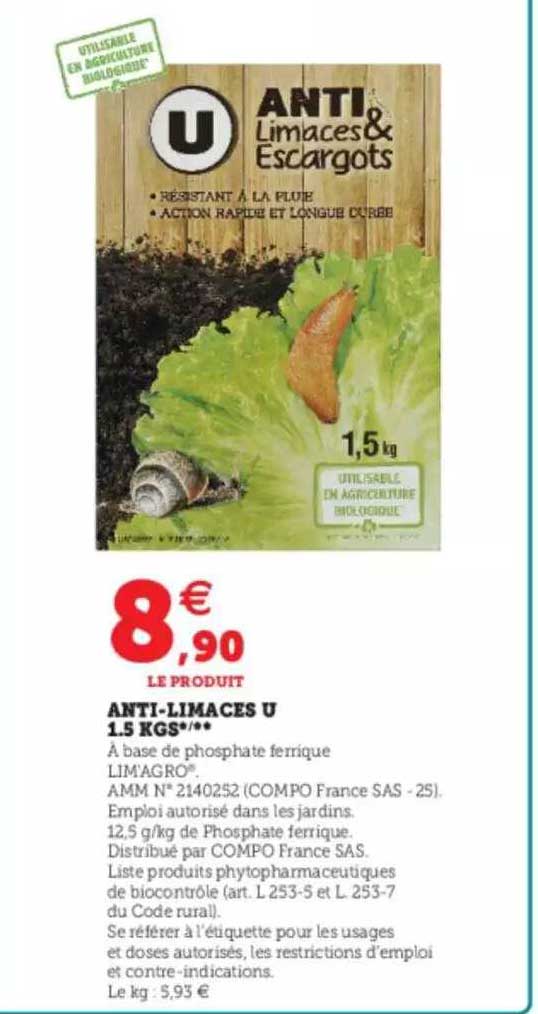 anti-limaces u 1.5 kgs