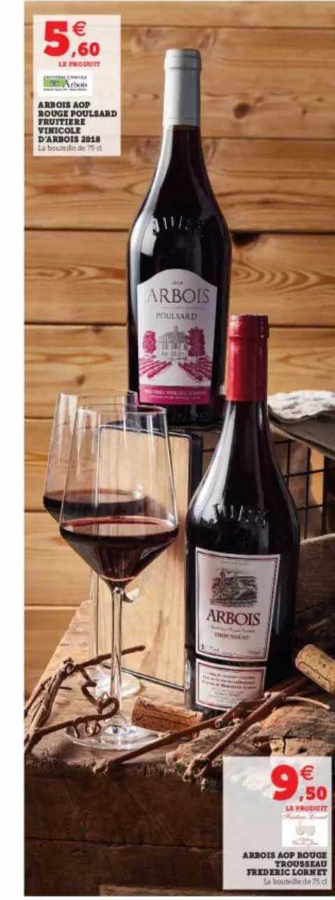 arbois aop rouge poulsard fruitière vinicole d'arbois 2018, arbois aop rouges trousseau frédéric lornet,