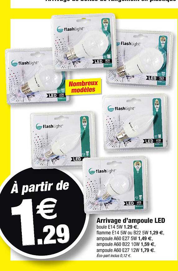 arrivage d'ampoule led