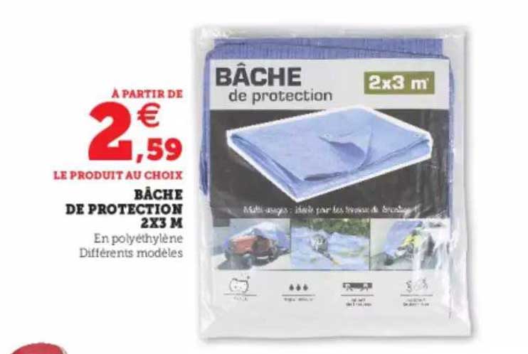 bâche de protection 2x3 m