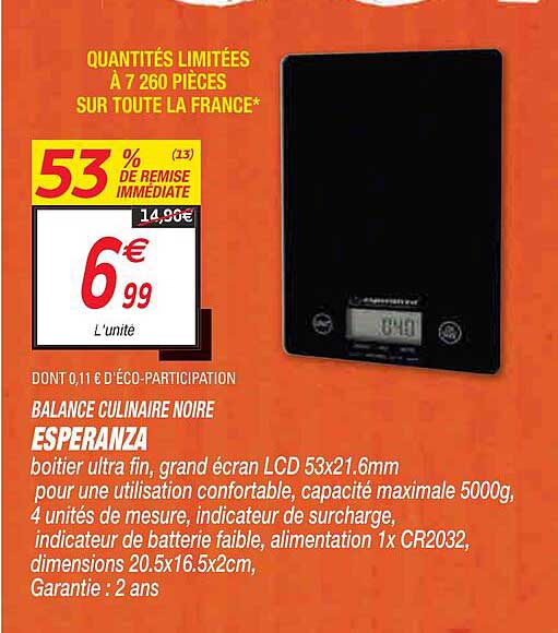 balance culinaire noire esperanza