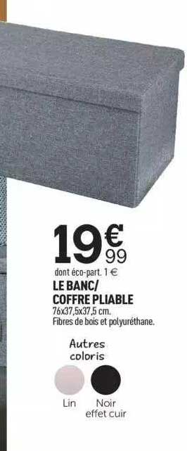 Banc Coffre Pliable