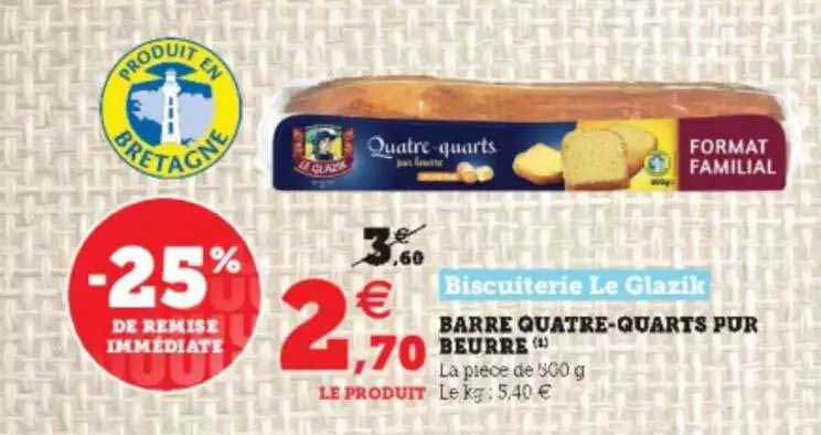 barre quatre-quarts pur beurre