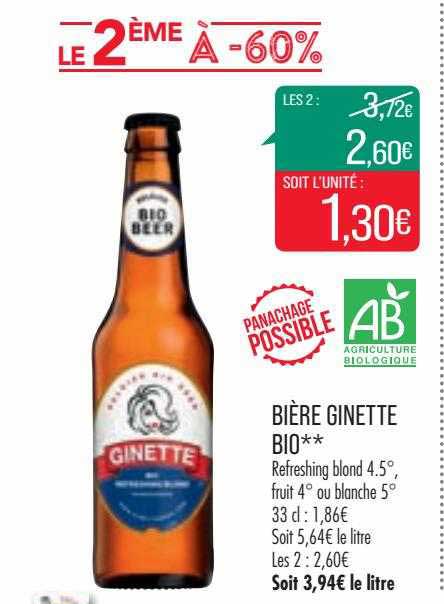 bière ginette bio