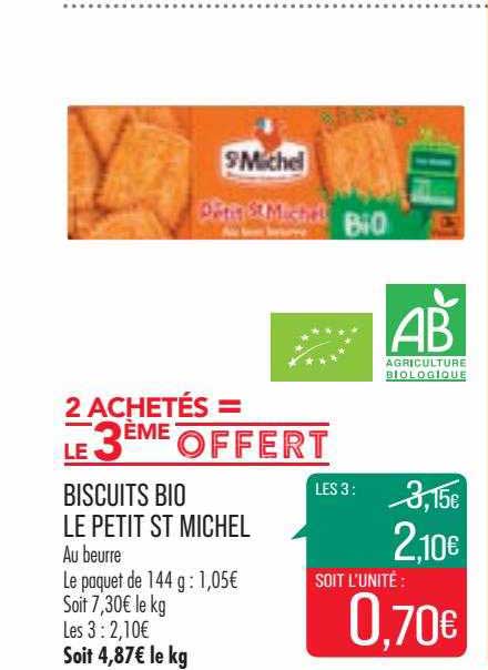 Biscuits Bio Le Petit St Michel