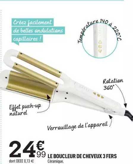 boucleur de cheveux 3 fers