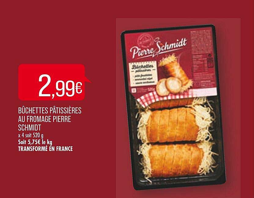 bûchettes pâtissières au  fromage pierre schmidt