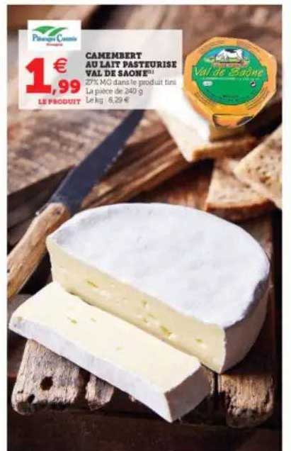 camembert au lait pasteurisé val de saone