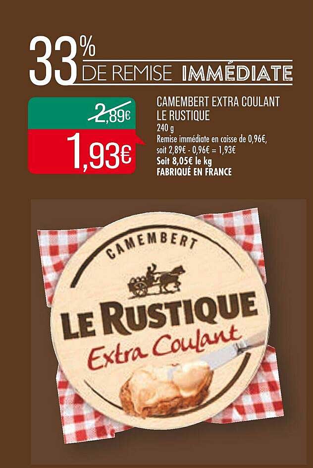 Camembert Extra Coulant Le Rustique