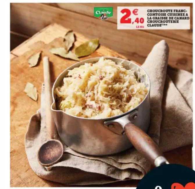 choucroute franc-comtoise cuisinée à la graisse de canard choucrouterie claude