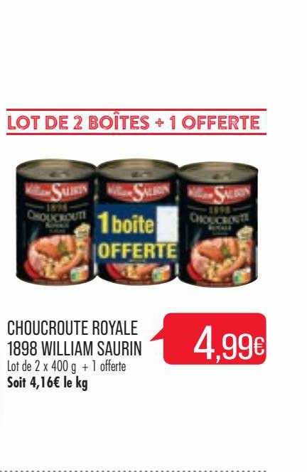 choucroute royale 1898 william saurin