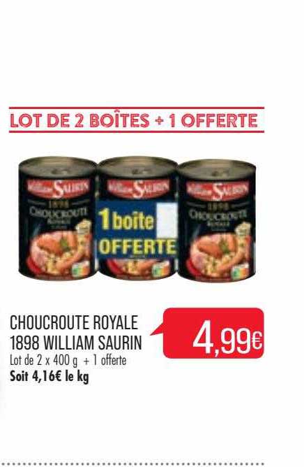 choucroute royale 1898 william saurin