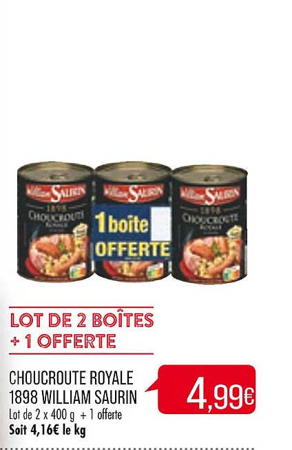 choucroute royale 1898 william saurin