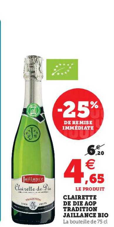 clairette de die aop tradition jaillance bio