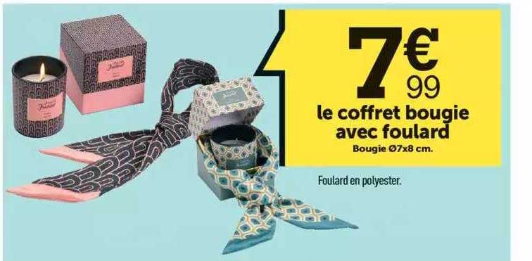 coffert bougie avec foulard