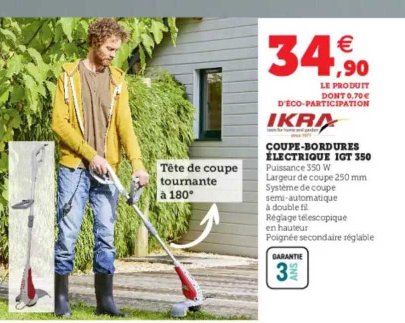 coupe-bordures électrique igt 350 ikra