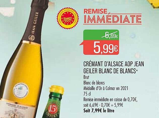 crémant d'alsace aop jean geiler blanc de blancs