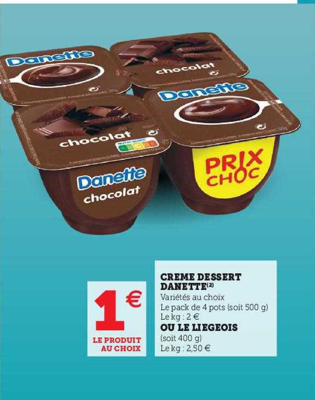Crème Dessert Danette Ou Le Liégeois