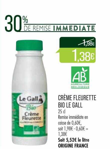 crème fleurette bio le gall