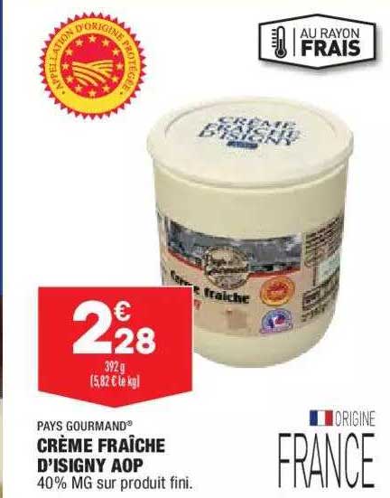 crème fraîche d'isigny aop pays gourmand
