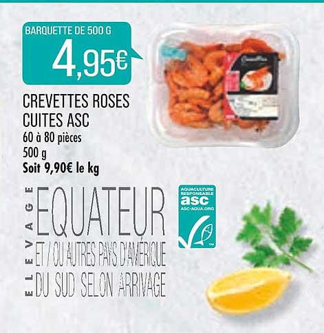 Crevettes Roses Cuites Asc