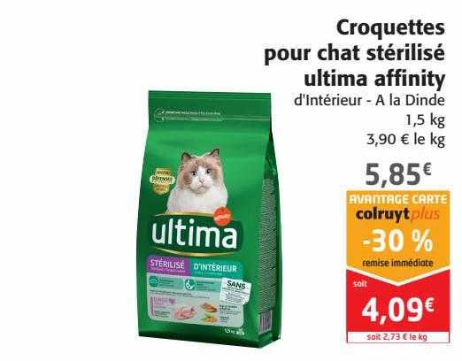 croquettes pour chat stérilisé ultima affinity