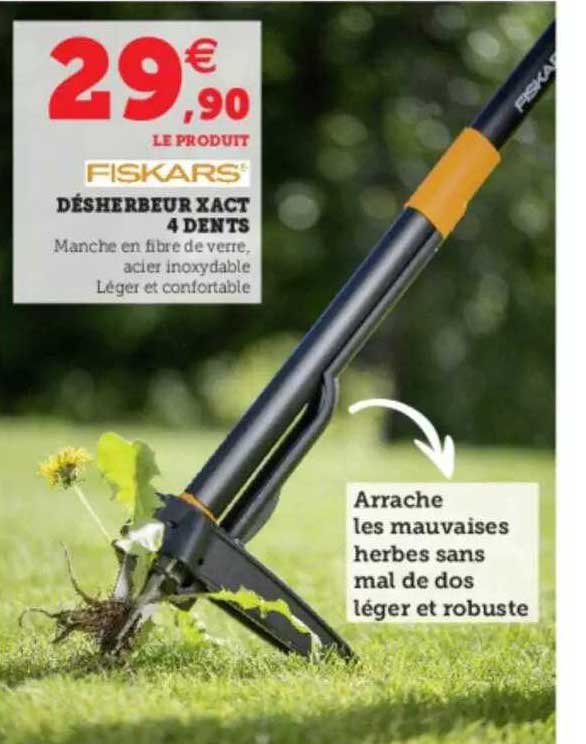 Désherbeur Xact 4 Dents Fiskars