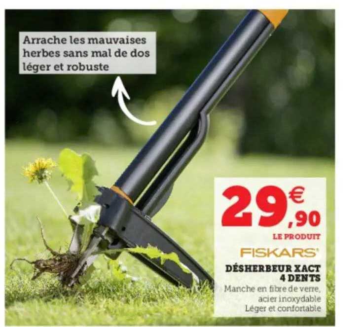 désherbeur xact 4 dents fiskars