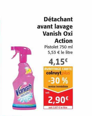 détachant avant lavage vanish oxi action
