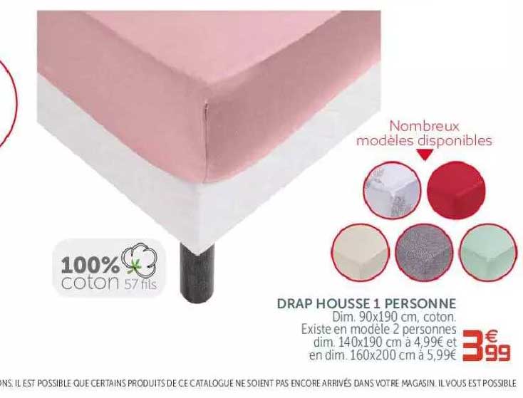 drap housse 1 personne